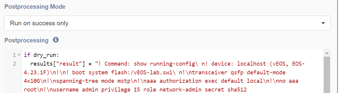 Dry Run Variable